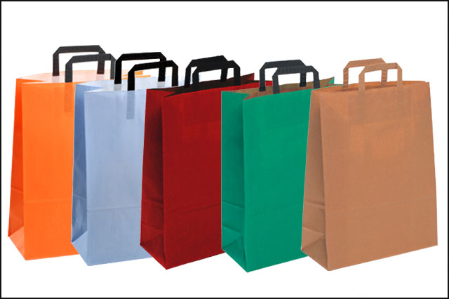 Kraft Paper Bags Flat Tape Handle