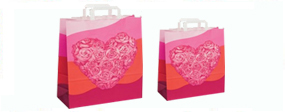 Kraft Paper Gift Bags with Flat Tape Handle