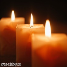 Paper bags used to make memorial candles 